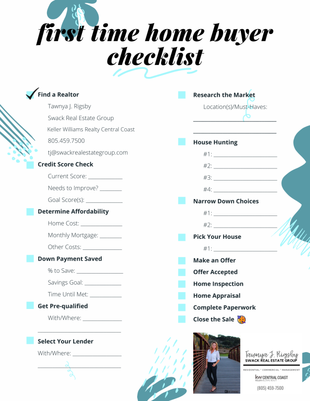First Time Home Buyers Free Printable Checklist – Step by Step Outline